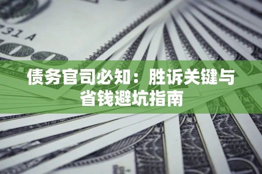 武汉债务官司必知:胜诉关键与省钱避坑指南 武汉债务官司必知:胜诉关键与省钱避坑指南