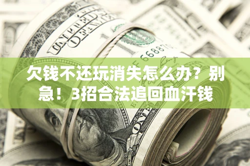 武汉欠钱不还玩消失怎么办?别急!3招合法追回血汗钱 武汉欠钱不还玩消失怎么办?别急!3招合法追回血汗钱