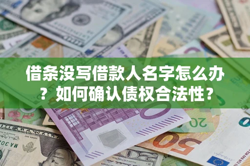 武汉借条没写借款人名字怎么办?如何确认债权合法性? 武汉借条没写借款人名字怎么办?如何确认债权合法性?